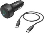 Hama Auto-Schnellladeger&auml;t mit Ladekabel USB-C PD 25 W 1 m Schwarz