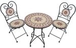 Garden Pleasure Balkon-Set Mosaik Amarillo 3-teilig Braun