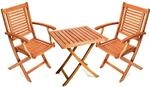 Gartenm&ouml;bel-Set Cordoba 3-tlg. Braun Quadratisch