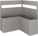 Biohort Sichtschutz zu Belvedere L150 2Stk mit Acrylglas Quarzgrau-Metallic