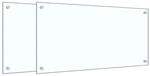 vidaXL K&uuml;chenr&uuml;ckw&auml;nde 2 Stk Transparent 80x40 cm Hartglas 3315792