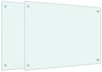 vidaXL K&uuml;chenr&uuml;ckw&auml;nde 2 Stk Wei&szlig; 70x50 cm Hartglas 3315784