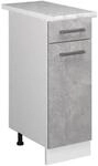 Vicco K&uuml;chenunterschrank R-Line Schubladenschrank f&uuml;r die K&uuml;che Beton/Wei&szlig; 30 cm