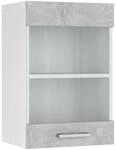 Vicco K&uuml;chenglasschrank R-Line Glash&auml;ngeschrank Beton/Wei&szlig; 40 cm