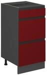 Vicco K&uuml;chenunterschrank R-Line Rot/Anthrazit 40 cm J-Shape mit Schubladen ohne