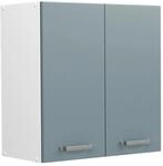 Vicco H&auml;ngeschrank R-Line H&auml;ngender K&uuml;chenschrank Blau-Grau/Wei&szlig; 60 cm