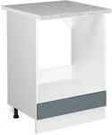 Vicco Herdumbauschrank R-Line Herdschrank Blau-Grau/Wei&szlig; 60 cm AP Marmor