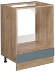 Vicco Herdumbauschrank R-Line Blau-Grau/Goldkraft Eiche 60 cm ohne Arbeitsplatte