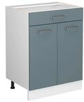 Vicco K&uuml;chenunterschrank R-Line Blau-Grau 60 cm mit Schublade ohne Arbeitsplatte