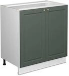 Vicco Sp&uuml;lenunterschrank Fame-Line Gr&uuml;n-Gold Landhaus/Wei&szlig; 80 cm mit Regal ohne