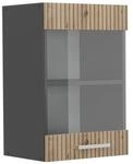 Vicco K&uuml;chenglasschrank R-Line Glash&auml;ngeschrank Artisan-Eiche/Anthrazit 40 cm
