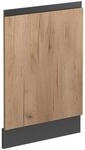 Vicco Frontblende R-Line Goldkraft Eiche/Anthrazit 45 cm J-Shape ohne Arbeitsplatte