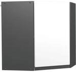 Vicco Eckh&auml;ngeschrank R-Line K&uuml;chen-Eckschrank Wei&szlig;/Anthrazit 57 cm J-Shape