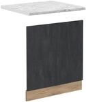 Vicco Frontblende R-Line Schwarz Beton/Goldkraft Eiche 60 cm AP Marmor