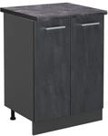 Vicco K&uuml;chenunterschrank R-Line Schwarz Beton/Anthrazit 60 cm AP Anthrazit