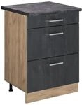 Vicco K&uuml;chenunterschrank R-Line Schubladenschrank f&uuml;r die K&uuml;che Schwarz...