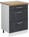 Vicco K&uuml;chenunterschrank R-Line Schubladenschrank f&uuml;r die K&uuml;che Schwarz...
