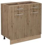 Vicco K&uuml;chenunterschrank R-Line Artisan-Eiche/Goldkraft Eiche 80 cm ohne