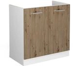 Vicco Sp&uuml;lenunterschrank R-Line Artisan-Eiche/Wei&szlig; 80 cm ohne Arbeitsplatte