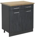 Vicco K&uuml;chenunterschrank R-Line Schubladenschrank f&uuml;r die K&uuml;che Schwarz...