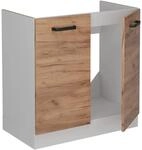 Vicco Sp&uuml;lenunterschrank R-Line Goldkraft Eiche 80 cm ohne Arbeitsplatte