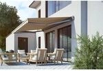 Halbkassetten Markise SUN LED 300 x 200 cm Gestell Anthrazit Tuch Beige NHK re.
