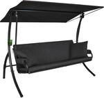 Angerer Hollywoodschaukel Elegance Joy 3-Sitzer mit Liegefunktion Grau