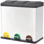 vidaXL Treteimer Edelstahl 54 L 663978
