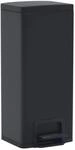vidaXL M&uuml;lleimer mit Pedal Anti-fingerabdruck 30 L Schwarz Edelstahl 599088