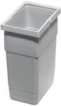 Ninka Eins2vier Abfallsammler M&uuml;lleimer 6L 275 x 210 x 140 mm Alugrau 5135.11