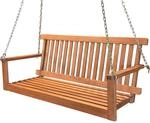 H&auml;nge- und Gartenbank Columbia 2-Sitzer Eukalyptus Braun 56 x 130 x 63 cm
