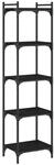 vidaXL B&uuml;cherregal 5 B&ouml;den Schwarz 40x30x154 cm Holzwerkstoff