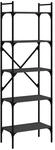 vidaXL B&uuml;cherregal 5 F&auml;cher Schwarz 56x31,5x174 cm Holzwerkstoff