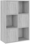 vidaXL Lagerschrank Grau Sonoma 60x29,5x90 cm