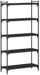 vidaXL B&uuml;cherregal 5 B&ouml;den Schwarz 80x30x154 cm Holzwerkstoff