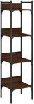 vidaXL B&uuml;cherregal 4 B&ouml;den Braun Eichen-Optik 35x30x138,5 cm