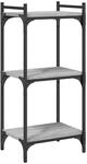 vidaXL B&uuml;cherregal 3 B&ouml;den Grau Sonoma 40x30x86 cm Holzwerkstoff