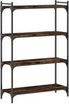 vidaXL B&uuml;cherregal 4 B&ouml;den R&auml;uchereiche 80x30x120 cm Holzwerkstoff