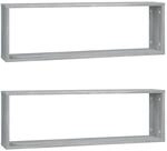 vidaXL Wandregale 2 Stk Grau Sonoma 80x15x26,5 cm Holzwerkstoff 815918