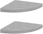 vidaXL Eck-Schweberegale 2 Stk Betongrau 35x35x3,8 cm MDF 326643
