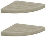 vidaXL Eck-Schweberegale 2 Stk Eichen-Optik 35x35x3,8 cm MDF 323926