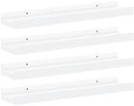 vidaXL Wandregale 4 Stk Wei&szlig; 40x9x3 cm 326660