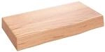 vidaXL Wandregal Hellbraun 40x20x6 cm Massivholz Eiche Behandelt 363625