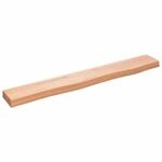 vidaXL Wandregal Hellbraun 80x10x4 cm Massivholz Eiche Behandelt 363657