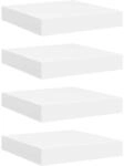 vidaXL Schweberegale 4 Stk Wei&szlig; 23x23,5x3,8 cm MDF 323804