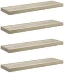 vidaXL Schweberegale 4 Stk Eiche-Optik 80x23,5x3,8 cm MDF 323879