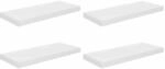 vidaXL Schweberegale 4 Stk Hochglanz-Wei&szlig; 60x23,5x3,8 cm MDF 323750