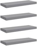 vidaXL Schweberegale 4 Stk Grau 60x23,5x3,8cm MDF 323855