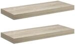 vidaXL Schwebende Wandregale 2 Stk Eichefarben 60x23,5x3,8cm MDF 323875