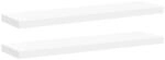 vidaXL Schweberegale 2 Stk Wei&szlig; 90x23,5x3,8 cm MDF 323818